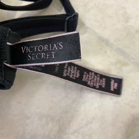 Victoria's Secret Bra Very Sexy Lightly Lined Plunge in Black Size 36DDD bling - Picture 3 of 7